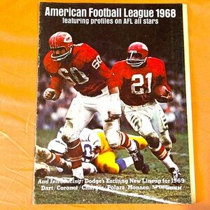 Vintage 1968 American Football League AFL All-Stars Advertising Insert